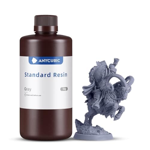 [1000g Résine] ANYCUBIC Résine Imprimante 3D Standard UV 405nm, Durcissement Rapide, avec une Grande Précision et une Excellente Fluidité, Résine Photopolymère pour l'Impression 3D LCD/DLP/SLA (Gris)