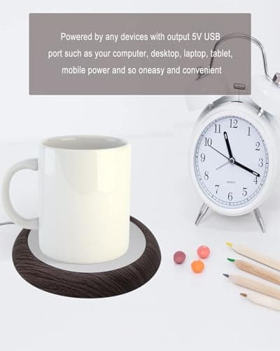 MYMULIKE Chauffe-Tasses à café,Chauffe-Tasses de Bureau avec USB Chauffe-Boissons Chauffe-Tasses à thé Chauffe-Bureau Plaque chauffante pour thé, Eau, Lait pour Bureau, Maison, Bureau