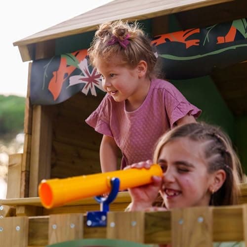 Disney Le Roi Lion Quest Aire de Jeux de Wickey - Structure d'escalade, Tour d'escalade, Jeux de Jardin pour Enfants - Aire de Jeux extérieure en Bois avec bac à Sable
