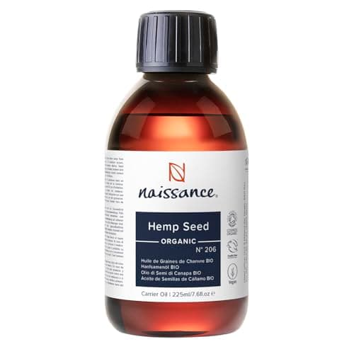 Naissance Huile de Graines de Chanvre BIO (No. 206) - 225ml - pour Visage, Cheveux - Naturelle et Pressée à Froid - Végan et Non Testé sur les Animaux