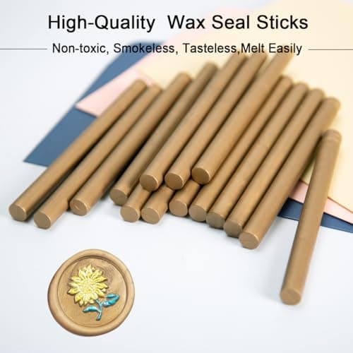 Bâton de sceau de cire, Zifospy 15 pièces Pistolet à colle Bâtons de sceau de cire pour la cire à cacheter, Bâtons de cire à cacheter pour faire-part de mariage, cartes, enveloppes (Brown)