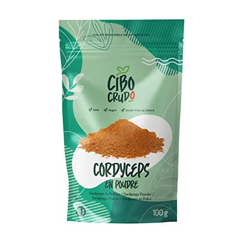 Cordyceps Sinensis Bio en Poudre - 100g. Cordyceps Militaris Crue. Riche en Propriétés et Bienfaits des Champignons.