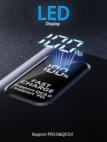 Batterie Externe 90000mAh, Power Bank PD 30W & QC 4.0 Charge Rapide avec écran numérique, Chargeur Portable Grande capacité 5 Sorties et 2 entrées, Batterie Externe iphone pour iPhone Samsung
