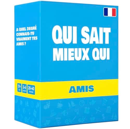 The World Game Qui Sait Mieux Qui - Français - Connaissez-Vous Vraiment Vos Amis et Votre Famille? Jeu de Cartes Amusant pour Les Adultes et Les Ados - Parfait pour Les Soirées Jeux et Les Cadeaux