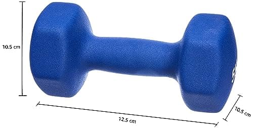 Amazon Basics Paire d'haltères en néoprène, 2 kg, Bleu
