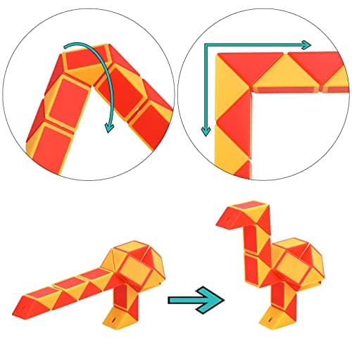 GOLDGE 13 pièces Serpent Magique Magic Snakes Puzzle Cube Mini Twist Puzzle Twisty Toy pour Enfants et Adultes, Cadeau Anniversaire Enfants...