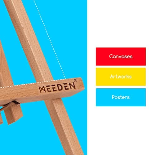 MEEDEN 12PCS 40cm Chevalet de Table, Chevalet Peinture en Hêtre Bois, Affichage de Chevalet Pour Enfant, Adulte, Artiste, Garder la toile en dessous de 35 cm