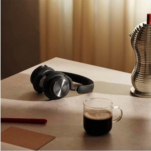 Bang & Olufsen Beoplay HX - Casque Haut de Gamme Bluetooth Réduction de bruit Sans Fil, 6 Microphones, Jusqu’à 40 heures d’Autonomie, Casque Audio et Étui de Transport - Noir