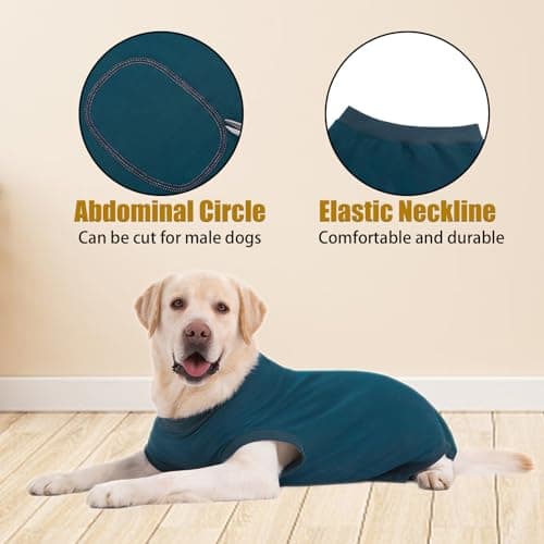 Axcimond Combinaison de Recuperation Chien Body Chien Post Operatoire Protection Chien Body Chirurgical Chien Body pour Chien Femelle Male après Stérilisation Alternative au Collerette Chien Operation