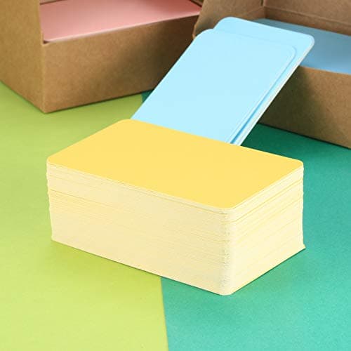 400 Pièces Carte Couleur, Flash Cards, Note Carte-Rose/Vert/Jaune/Bleu
