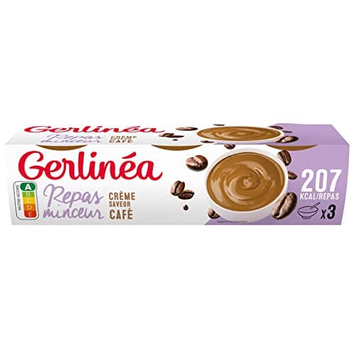 Gerlinéa - Coupelle Crème Repas Minceur - Substitut de Repas Complet et Rapide - Saveur : Café - 178060, lot de 3x210g