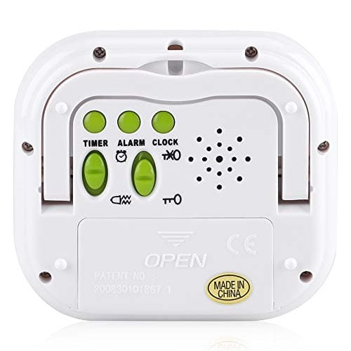 Fdit Réveil Digital Double Alarme Horloge Numérique Minuterie Electronique LCD Musique Vibration avec Rétro-éclairage Lumière de Nuit