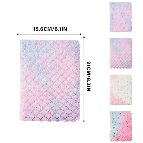 XANHOY Lot de 2 blocs-notes en peluche A 4 blocs-notes pour carnet de notes de voyage pour étudiant