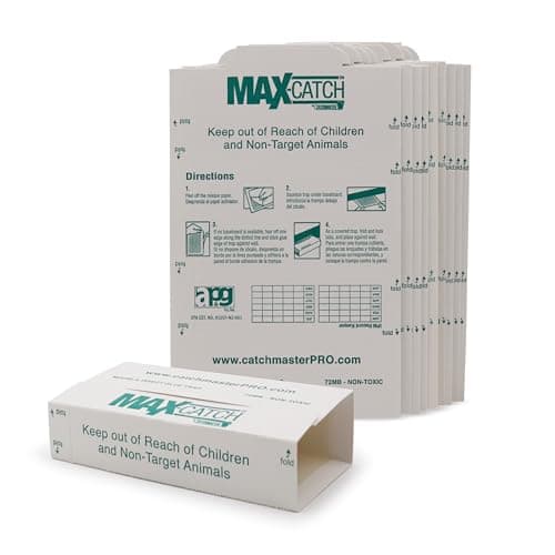 Catchmaster 72MAX Piège à Souris - 10 Pièges Colle Souris - Plaque Collante - Plaque Glue Souris - Attrape Souris - Grande Taille - Pieges à Souris Efficaces