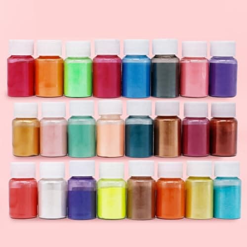 iSpchen Résine époxy couleur mica poudre résine époxy couleur pour savon couleur fabrication de bijoux vernis à ongles résine époxy fabrication de bougies bombes de bain slime rose clair