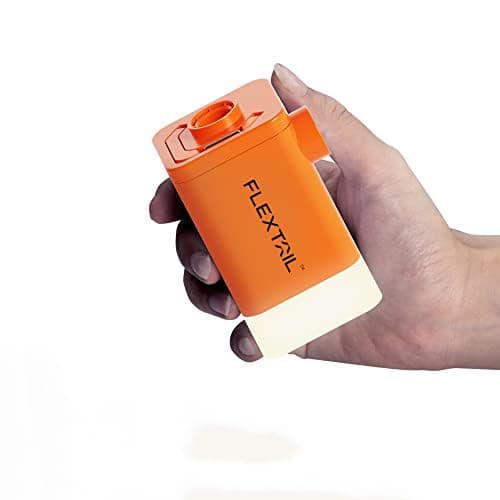 FLEXTAILGEAR MP2Plus Mini pompe à air électrique avec batterie rechargeable et lanterne de camping pour matelas gonflable, matelas gonflable, flotteur de piscine, jouet gonflable