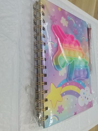 Journal intime Fille avec Stylo, Pop It Spirale Carnet Secret Fille Cadeau