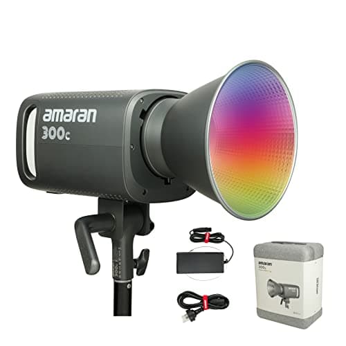 Aputure Amaran 300c RGBWW COB LED Studio Éclairage continu 300W CCT 2500K-7500K Bowens Point de Montage LED 26,580 Lux @ 1m Prend en Charge Le contrôle APP
