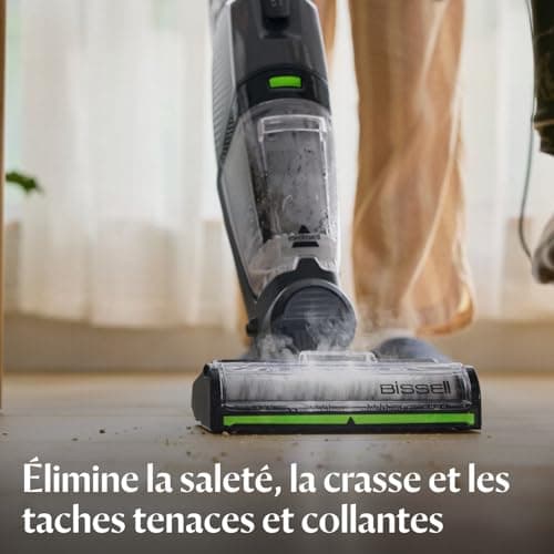 BISSELL Formule Multi-Surfaces | Pour vos Sols durs, Planchers, Carrelages, Sols stratifiés, Tapis & Noquettes | Élimine Taches et Odeurs | 1L | Compatible avec la gamme CrossWave | 1789L