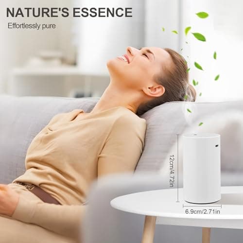 UrbanHomes Diffuseur Huiles Essentielles, Huile Essentielle, Diffuseur Parfum Maison, Huile Essentielle pour diffuseur, Diffuseur Electrique Parfum Maison, avec 3 Modes, Fonction USB Portable, Blanc