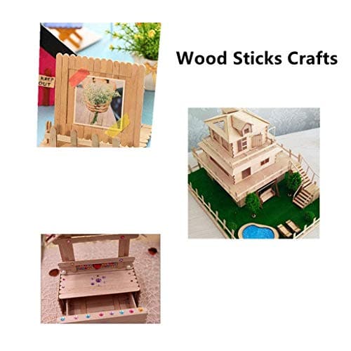 Lot de 50 bâtonnets de crème glacée en bois pour enfants - 15,2 cm