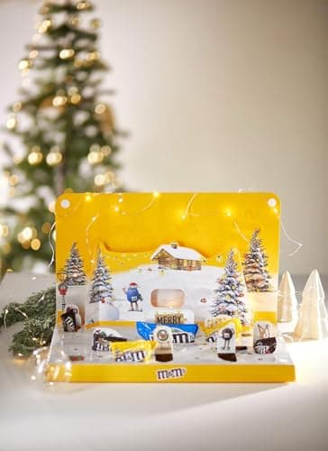 M&M's - Calendrier de l'Avent chocolat contenant des bonbons chocolat au lait M&M's CRISPY, CHOCO et PEANUT - 346g