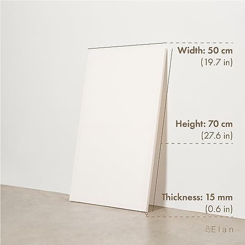 Elan Toile à Peindre 50x70, 100% Coton 6-Pack de Toiles Pré étirées, Toile Peinture, Toile Vierge, Canvas Toile Peinture, Toiles Peinture, Toiles à Peindre, Chassis Entoilé, Toile a Peindre