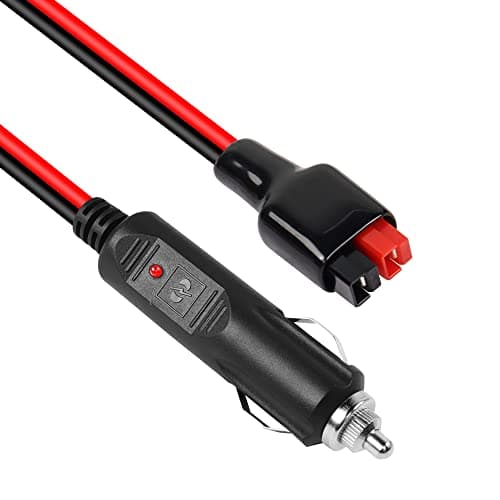 YAODHAOD Rallonge de câble adaptateur allume-cigare 15 A vers connecteur solaire - 14 AWG - 1 m - Compatible avec le kit de panneau solaire 30 A 45 A - Outils pour charger les batteries de voiture