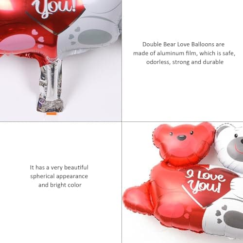 Lot de 2 ballons en aluminium, en forme de cœur, en peluche, pour décoration de mariage et de fête, réutilisables, personnalisables