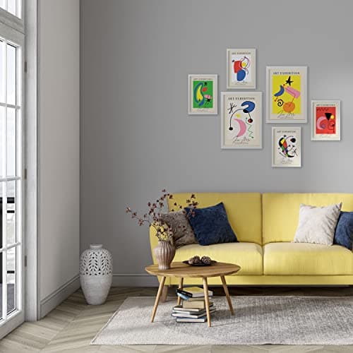 Nacnic Ensemble de 6 affiches L'art de Miró. Collection de plaques avec collage esthétique pour la décoration d'intérieur. Tailles A3 et A4. Sans cadre.