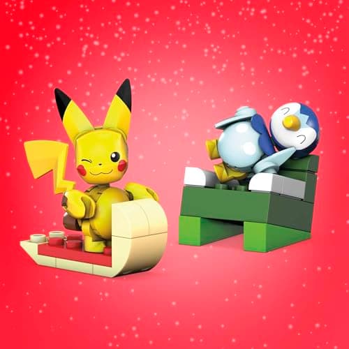 MEGA Calendrier d'advent Pokemon, 24 jours avec différentes surprises Pokémon à assembler sur le thème des fêtes, GYG99