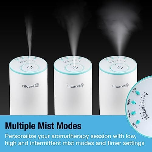 Nano diffuseur d'huiles essentielles sans Eau pour aromathérapie - Diffuseur de Parfum pour Chambre et Voiture sans Fil, Rechargeable - Diffuseur et nébuliseur thérapeutique - Blanc