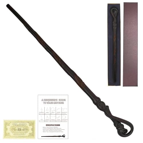 FemKey Baguette Magique, Magic Wand avec Boîte, Baguette en Résine, Accessoires de Costume Halloween pour Sorcières et Sorciers 39.5cm,57.5g