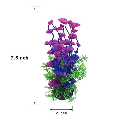 Plantes vertes artificielles en soie, Poissons Simulation Vivante Créature de Plante Aquarium Paysage Décor d'herbe, Non toxique et sans danger pour tous les poissons et les animaux domestiques.