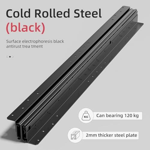 AOLISHENG Glissières de tiroir à roulement montés sur le fond, 800-1850mm rails lourds glissières à roulement à billes, armoires à chaussures Glissières, 1 paire