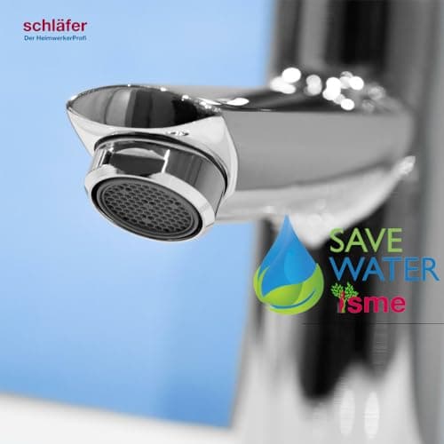 Schläfer | 10016 - Aérateur Robinet M24, Mâle Fendeuse, Universelle Perlator DL pour Jet Doux, Filetage M24X1, Débit B 7 l/min, Régulateurs de Débit pour Robinet, 2pcs