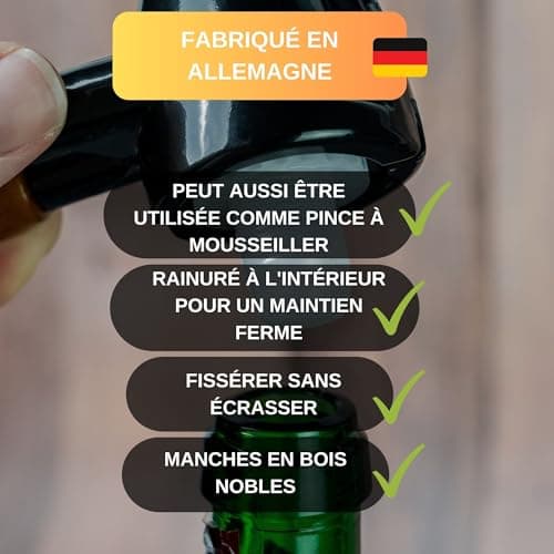 Casse-Noix Thiru avec poignée en Bois élégante - Casse-Noix pour Noix - Casse-Noix sans écrasement - Transmission de Force Facile (poignée en Bois Basic)
