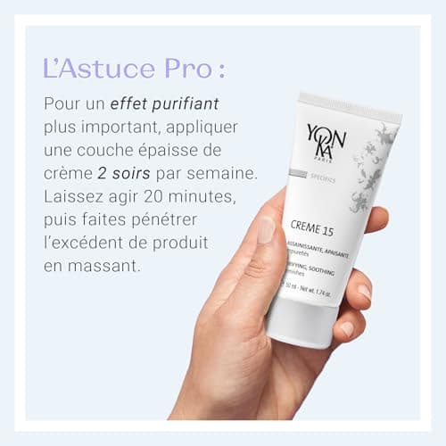Crème15 Anti-Imperfections Yonka 50ml I Purifie, Apaise et Rééquilibre | Formule Ultra-Légère, Non Grasse | Résultats dermatologiquement prouvés I 98% d'Origine Naturelle