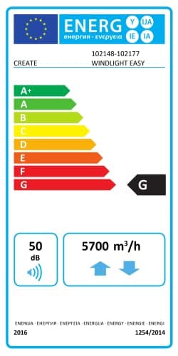 CREATE / WINDEASY/Ventilateur de plafond avec lumière, blanc lames bois naturel / 53W, silencieux, Ø86, 3 vitesses, lames réversibles, minuterie, été-hiver, double hauteur, moteur AC
