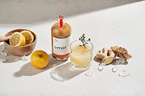 GIMBER N°2 Brut | Jus de Gingembre Bio 700ml | Nouvelle recette | Moins de sucre | Boisson bio sans alcool à base de yuzu & de thym citron