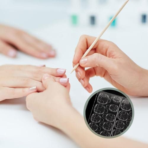 AORHOFJ 10 feuilles/240 pièces autocollants de gel pour les ongles,double face de gel pour les ongles,faux ongles transparents,autocollants pour les ongles artificiels,accessoires de salon d'ongles