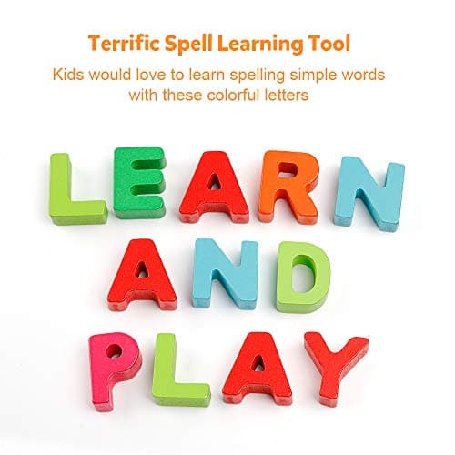 Coogam Puzzle Alphabet en Bois Panneau à Lettres ABC Bouton Blocs de Puzzle Montessori Apprentissage précoce Cadeau Jouet éducatif pour 1 2 3 Ans Bambin bébé Enfants
