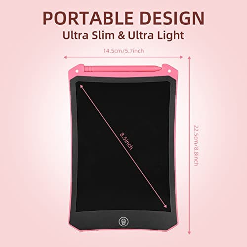 PINKCAT Tablette Dessin Enfant 8,5 Pouces, 2 Pièces Tablette à Dessiner Effaçable Portable Tablette D'écriture LCD Colorée Cadeau Bebe Garcon Fille Jouet Enfants 1 2 3 4 5 6 7 8 Ans