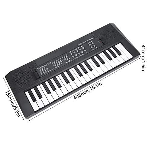 Clavier électrique Clavier musical électronique portable à 37 touches avec fonction d'enregistrement de microphone pour l'apprentissage des enfants