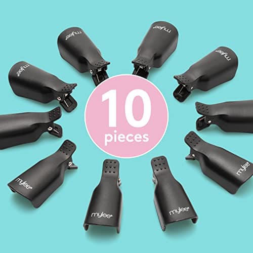 Mylee Take Off Kit - Set complet pour retirer vernis gel semi-permanent - Avec acétone, pinces réutilisables, lingettes pour ongles, lime à ongles, stylo huile pour cuticules, racloir pour vernis gel