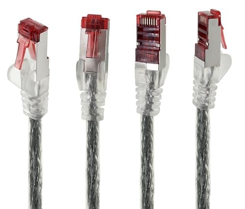 1aTTack.de 5x 2m - Câble patch câble réseau Cat 6 Cat6 RJ45 SFTP - transparent