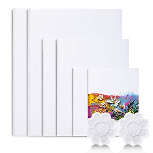 Viesap Toile Peinture, 6PCS Canvas Toile Peinture, Cadre Toile Peinture 30*40,20*30,15*20, 100% Pur Coton Toile Peinture Acrylique,Toile à Peindre Canvas Peinture Art Blank Canvas Toiles à Peindre Lot