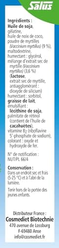 Salus Saluvision® - Capsules à l'extrait de Myrtilles, Vitamines A et B2 - Maintien d'une Bonne Vision - 45 Capsules
