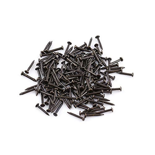 Clous de tapisserie d'ameublement, 100pcs punaises décoratives bronze pour meubles canapé porte chaussures, kit assortiment goujons décoratif pour intérieur ant