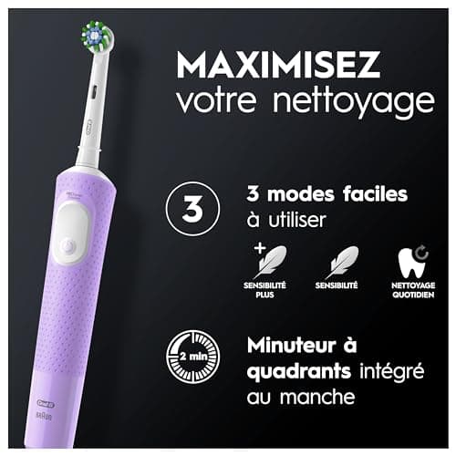 Oral-B Vitality Pro Brosse À Dents Électrique Violette, 1 Brossette